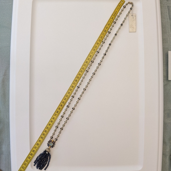 MARCHESA *NWT* Celestial Pendant Beaded Tassel Necklace - Picture 7 of 16